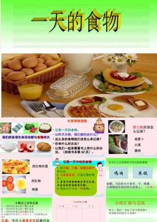 四年级科学下册 3 食物 1 一天的食物课件5 教科版-教科版小学四年级下册自然科学课件