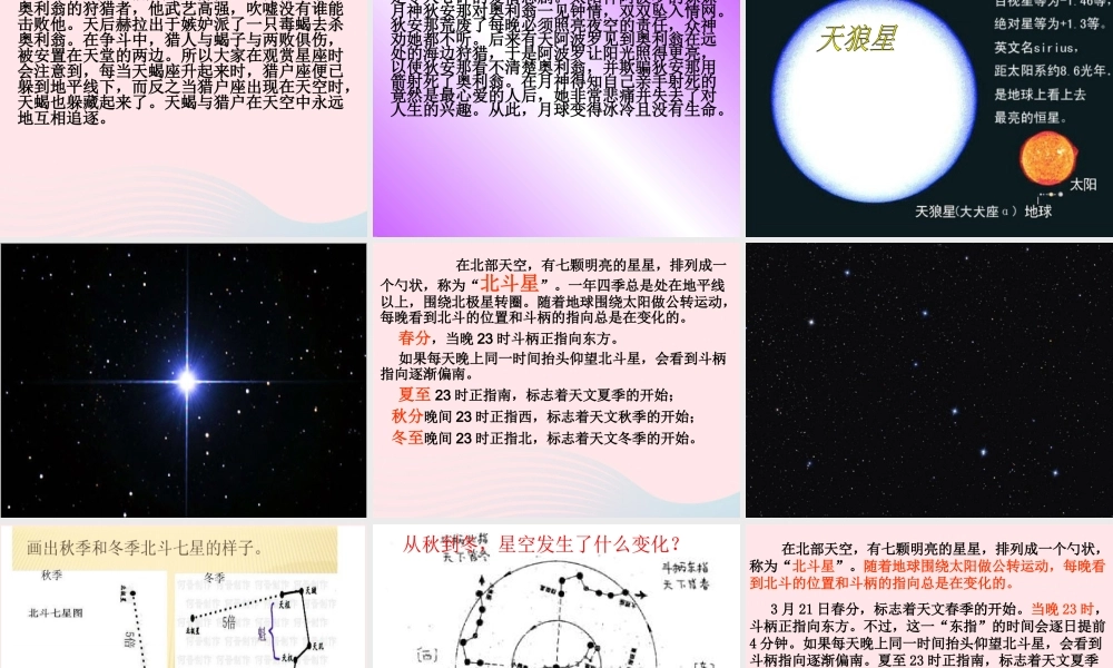 四年级科学上册 第二单元 秋冬星空 第7课《冬季星空》课件（2） 青岛版五四制-青岛版小学四年级上册自然科学课件