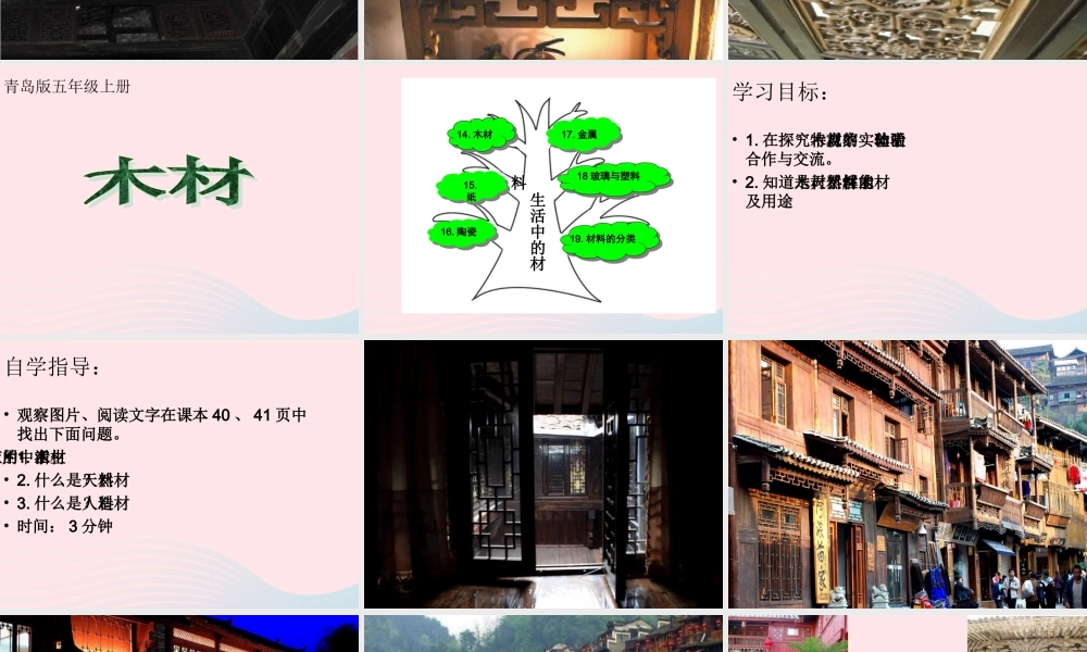 四年级科学上册 第三单元 生活中的材料 第8课《木材》课件（2） 青岛版五四制-青岛版小学四年级上册自然科学课件