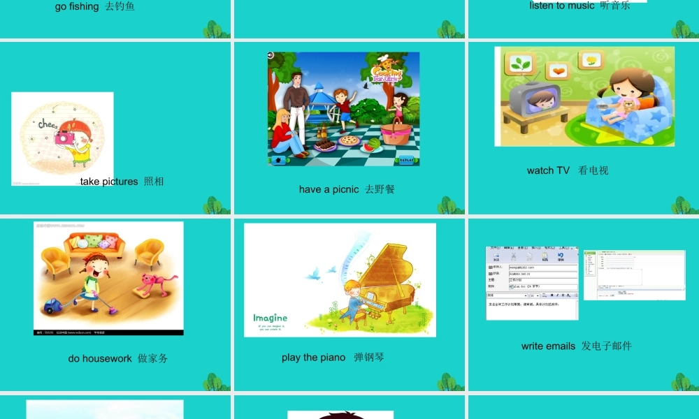 四年级英语上册 Unit 4 Seasons复习课件 鲁科版-鲁科版小学四年级上册英语课件