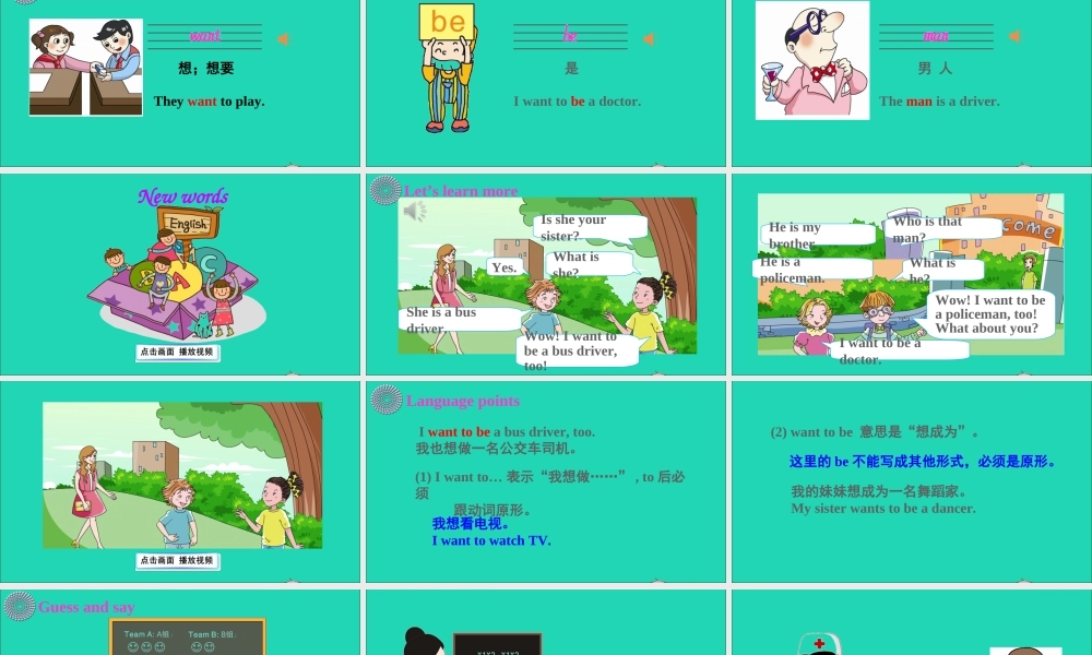 四年级英语上册 Unit 1 What is Your Father Part B课件+素材 陕旅版（三起）