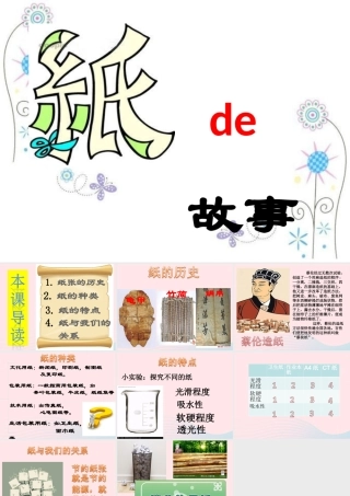 四年级科学上册 第三单元 生活中的材料 第9课《纸》课件（3） 青岛版五四制-青岛版小学四年级上册自然科学课件