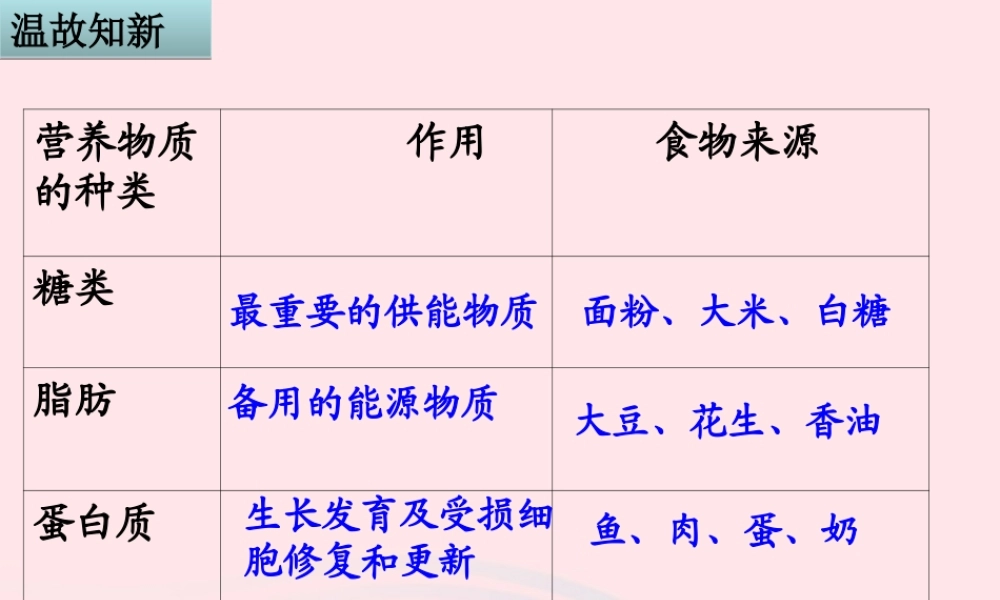 四年级科学下册 3 食物 2 食物中的营养课件4 教科版-教科版小学四年级下册自然科学课件