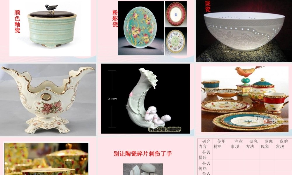 四年级科学上册 第三单元 生活中的材料 第10课《陶瓷》课件（3） 青岛版五四制-青岛版小学四年级上册自然科学课件