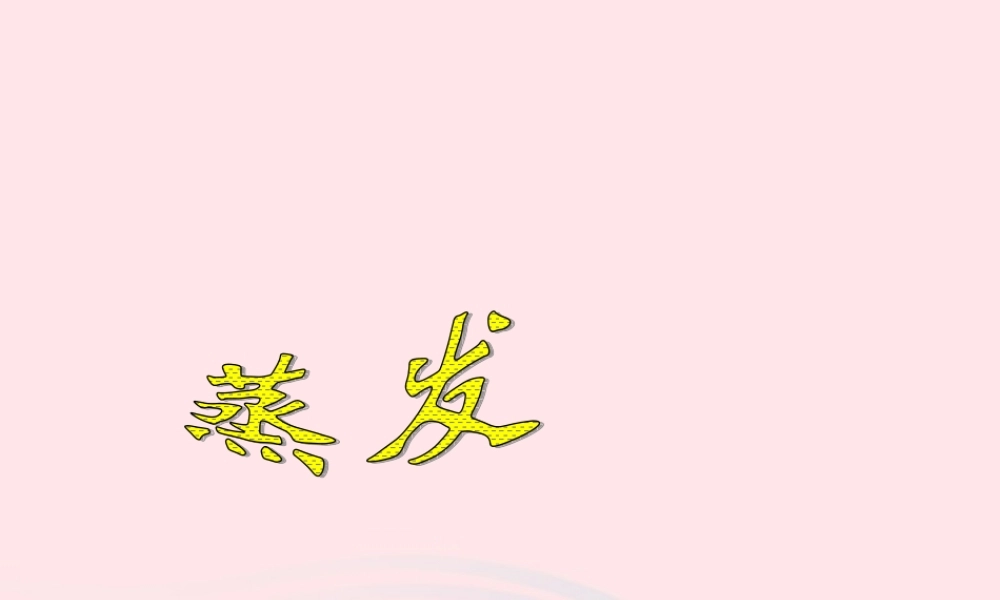 四年级科学上册 第四单元 水循环 第13课《蒸发》课件（2） 青岛版五四制-青岛版小学四年级上册自然科学课件