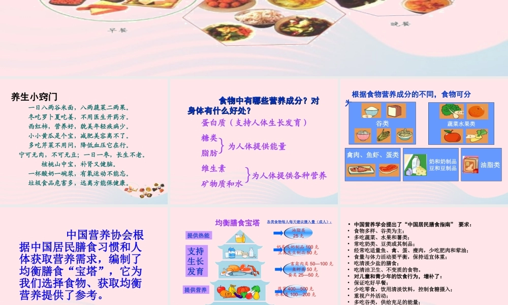 四年级科学下册 3 食物 3 营养要均衡课件2 教科版-教科版小学四年级下册自然科学课件