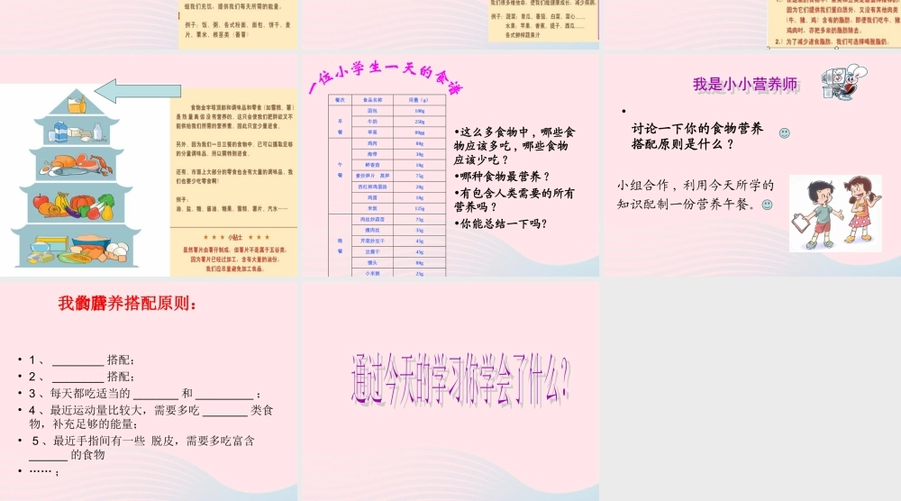 四年级科学下册 3 食物 3 营养要均衡课件6 教科版-教科版小学四年级下册自然科学课件