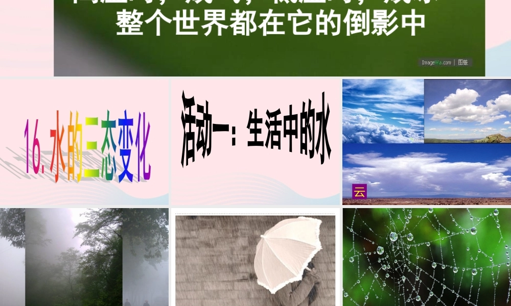 四年级科学上册 第四单元 水循环 第16课《水的三态变化》课件（2） 青岛版五四制-青岛版小学四年级上册自然科学课件