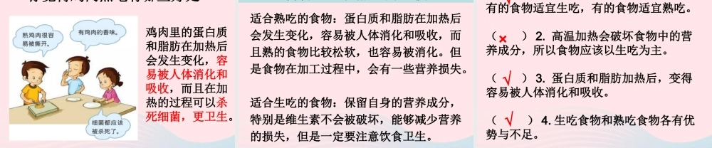 四年级科学下册 3 食物 4 生的食物和熟的食物课件1 教科版-教科版小学四年级下册自然科学课件