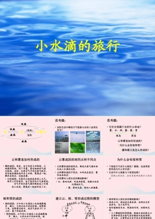四年级科学上册 第四单元 水循环 第17课《小水滴的旅行》课件（1） 青岛版五四制-青岛版小学四年级上册自然科学课件