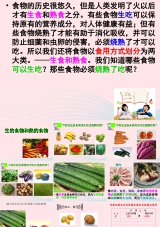 四年级科学下册 3 食物 4 生的食物和熟的食物课件5 教科版-教科版小学四年级下册自然科学课件