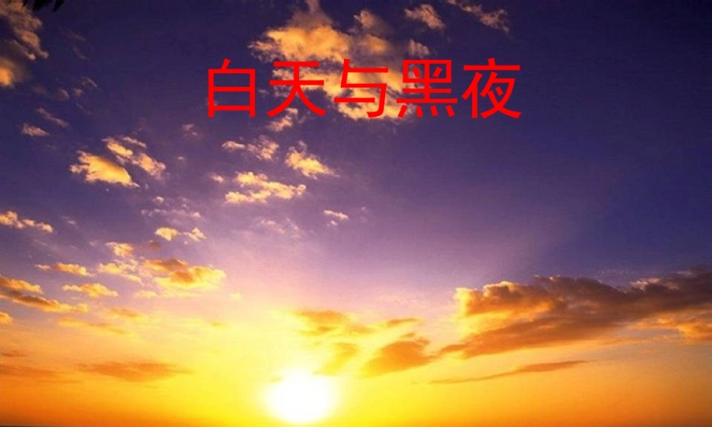 四年级科学下册 第四单元 生物与环境 第20课《白天与黑夜》课件4 青岛版五四制-青岛版小学四年级下册自然科学课件