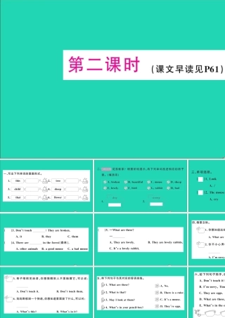 四年级英语上册 Unit 4 These are flowers第二课时作业课件 湘少版（三起）-湘少版小学四年级上册英语课件