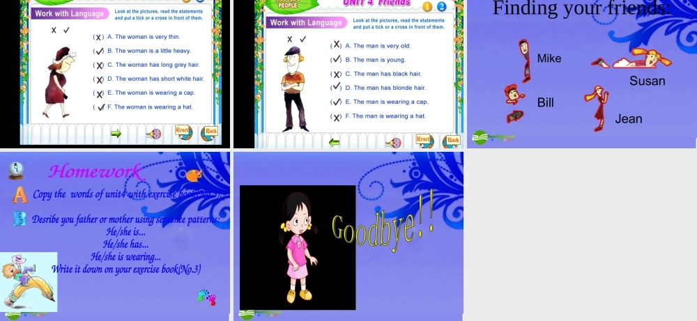四年级英语上册 Module 2 Unit 4 Work fun with language课件 广州版