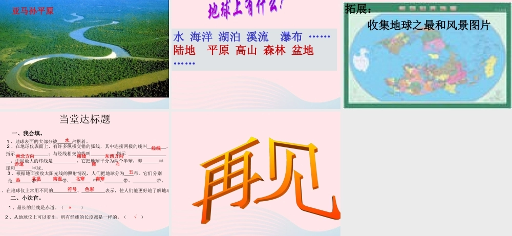 四年级科学上册 第五单元 我们的家园——地球 第19课《地球上有什么》课件（1） 青岛版五四制-青岛版小学四年级上册自然科学课件