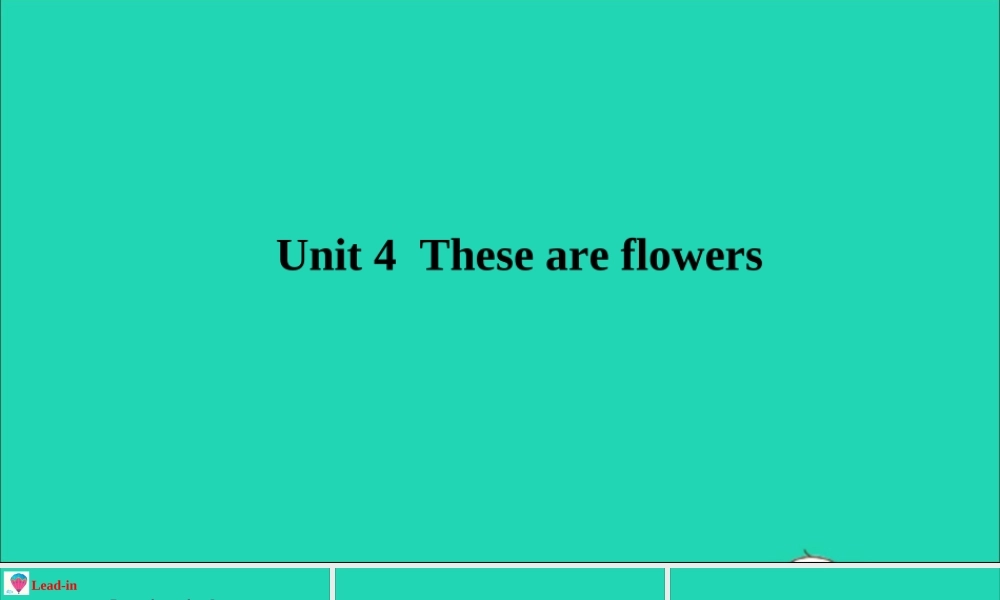 四年级英语上册 Unit 4 These are flowers课件+素材 湘少版