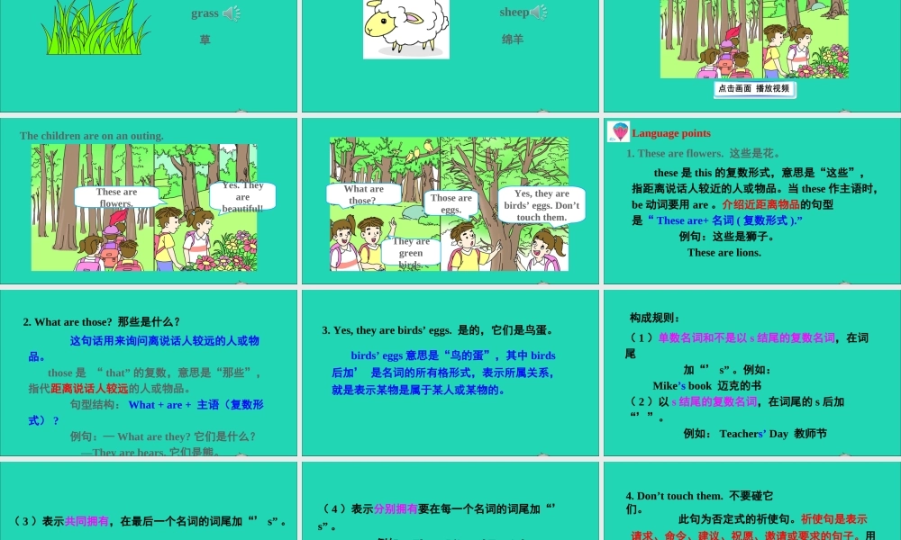 四年级英语上册 Unit 4 These are flowers课件+素材 湘少版