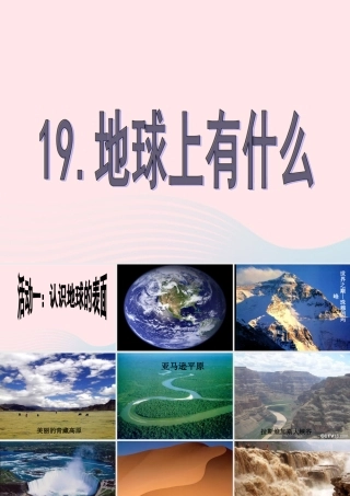 四年级科学上册 第五单元 我们的家园——地球 第19课《地球上有什么》课件（3） 青岛版五四制-青岛版小学四年级上册自然科学课件
