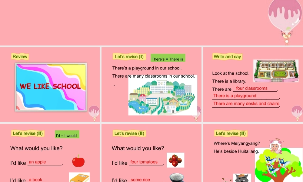 四年级英语上册 Module 3 Places and activities（Revision）课件 牛津上海版-牛津上海版小学四年级上册英语课件