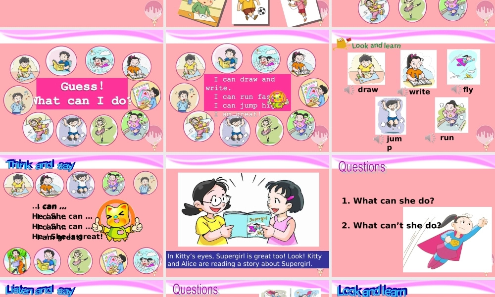 四年级英语上册 Unit 2 Can you swim（Period 1）课件 牛津上海版-牛津上海版小学四年级上册英语课件