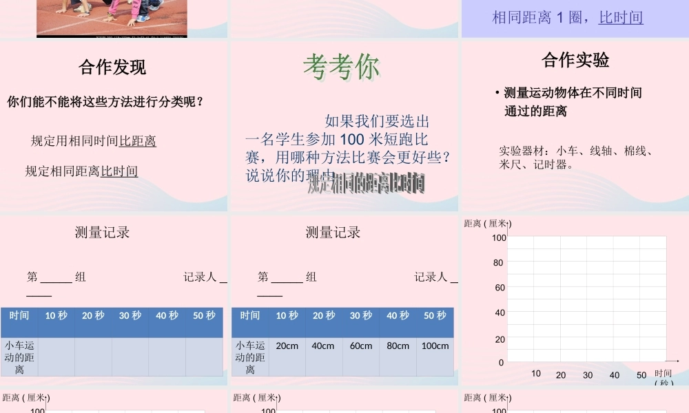 四年级科学下册 3.3《谁运动的更快》课件 湘教版-湘教版小学四年级下册自然科学课件