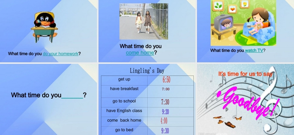 四年级英语上册 Unit 5 Daily activities Part A课件1 （新版）闽教版-闽教版小学四年级上册英语课件