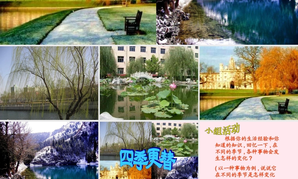 四年级科学下册 第五单元 太阳、地球和月亮 第22课《四季更替》课件2 青岛版五四制-青岛版小学四年级下册自然科学课件