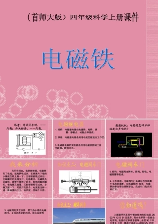 四年级科学上册 电磁铁 2课件 首师大版
