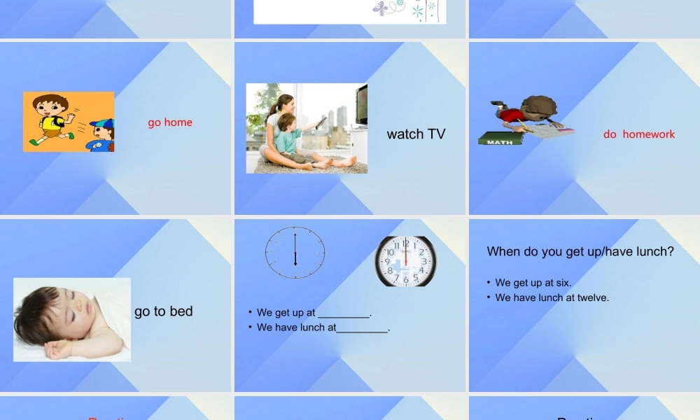 四年级英语上册 Unit 5 Daily activities part b课件2 （新版）闽教版-闽教版小学四年级上册英语课件