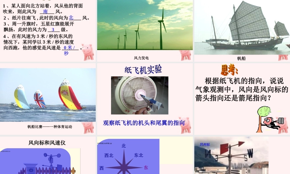 四年级科学上册 风向和风速 1课件 教科版