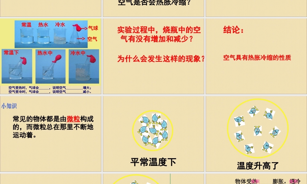 四年级科学下册 第五单元 有趣的变化 第17课《让瘪的乒乓球鼓起来》课件1 冀教版-冀教版小学四年级下册自然科学课件