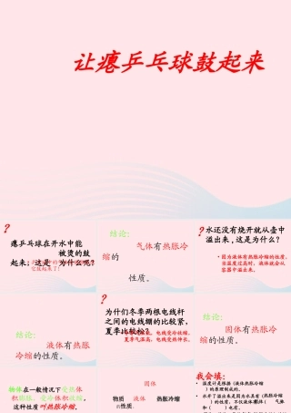 四年级科学下册 第五单元 有趣的变化 第17课《让瘪的乒乓球鼓起来》课件3 冀教版-冀教版小学四年级下册自然科学课件