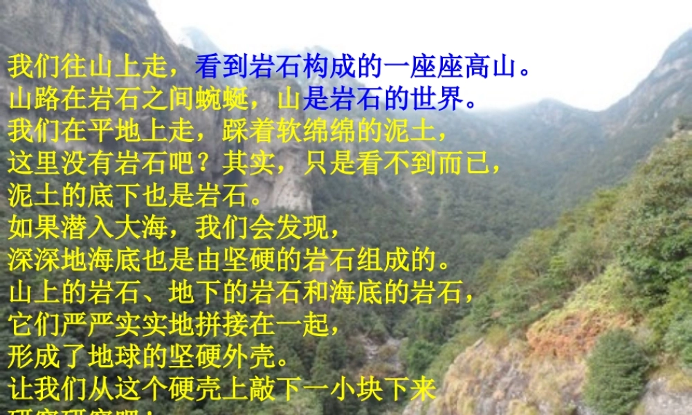 四年级科学下册 4 岩石和矿物 1 各种各样的岩石课件1 教科版-教科版小学四年级下册自然科学课件