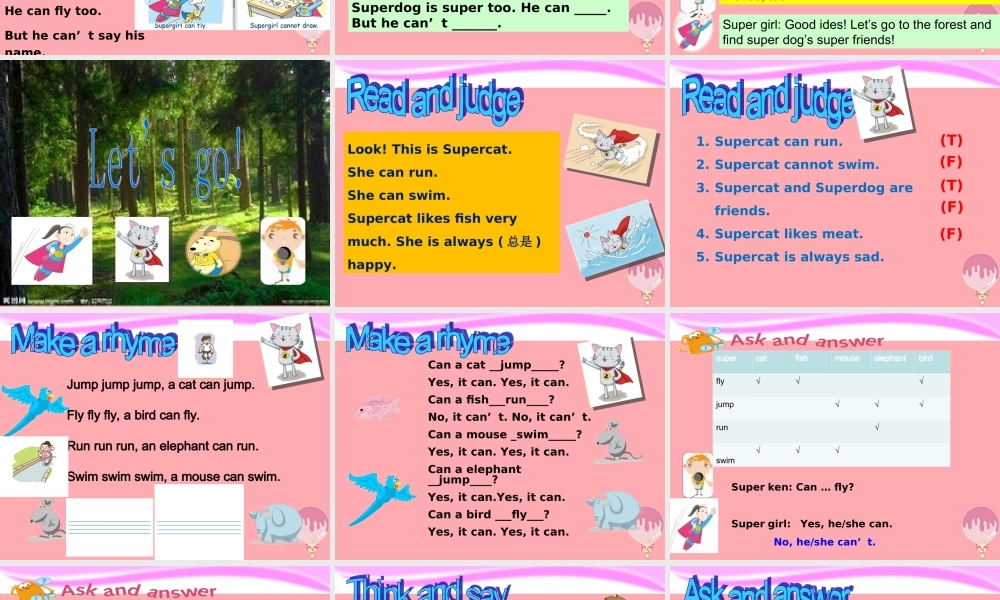 四年级英语上册 Unit 2 Can you swim（第2课时）课件 牛津上海版-牛津上海版小学四年级上册英语课件