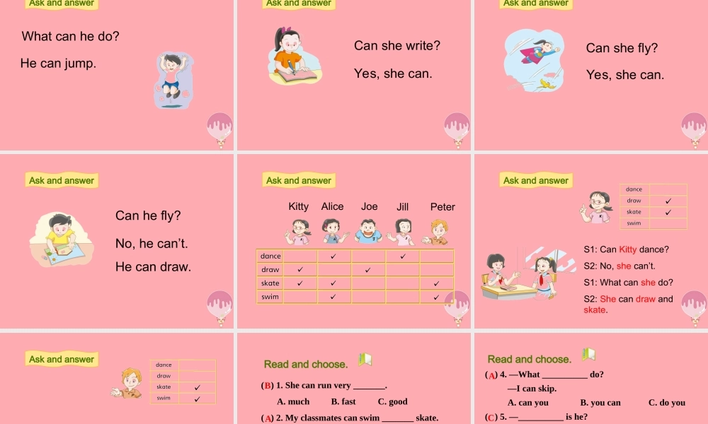 四年级英语上册 Unit 2 Can you swim（第2课时）课件1 牛津上海版-牛津上海版小学四年级上册英语课件