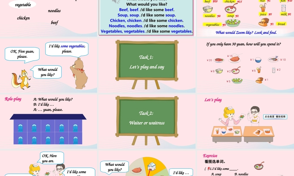 四年级英语上册 Unit 5 Dinner is ready Part A 第1课时备用课件+素材 人教PEP