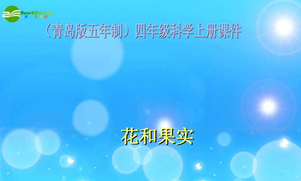 四年级科学上册 花和果实课件 青岛版五年制