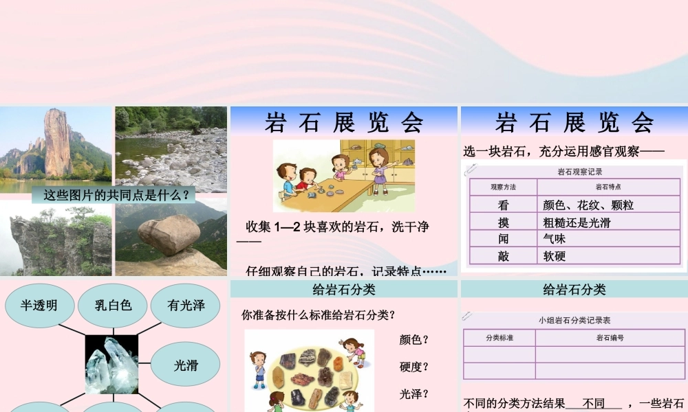 四年级科学下册 4 岩石和矿物 1 各种各样的岩石课件5 教科版-教科版小学四年级下册自然科学课件