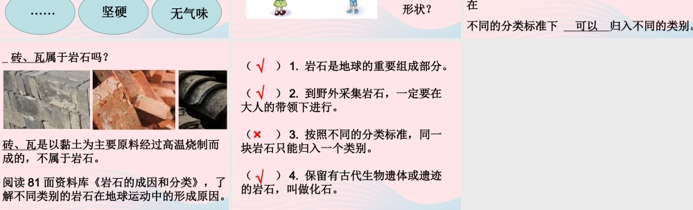四年级科学下册 4 岩石和矿物 1 各种各样的岩石课件5 教科版-教科版小学四年级下册自然科学课件