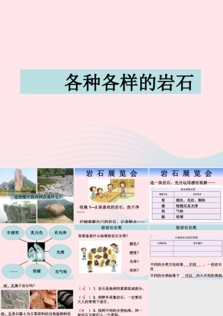 四年级科学下册 4 岩石和矿物 1 各种各样的岩石课件5 教科版-教科版小学四年级下册自然科学课件