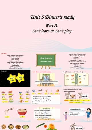 四年级英语上册 Unit 5 Dinner is ready Part A 第2课时上课课件+素材 人教PEP