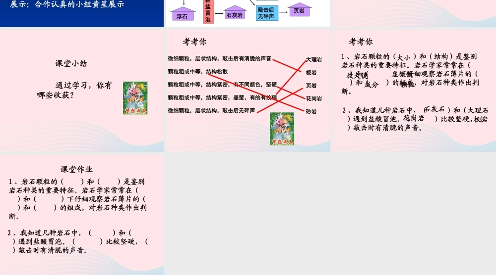 四年级科学下册 4 岩石和矿物 2 认识几种常见的岩石课件1 教科版-教科版小学四年级下册自然科学课件