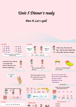 四年级英语上册 Unit 5 Dinner is ready Part A 第3课时上课课件+素材 人教PEP