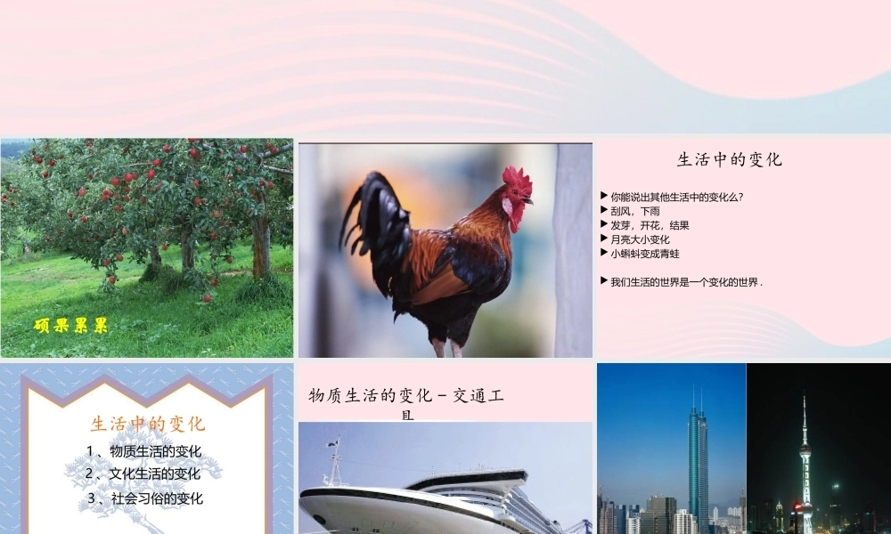 四年级科学下册 第一单元 第1课《变化的世界》课件 冀教版-冀教版小学四年级下册自然科学课件