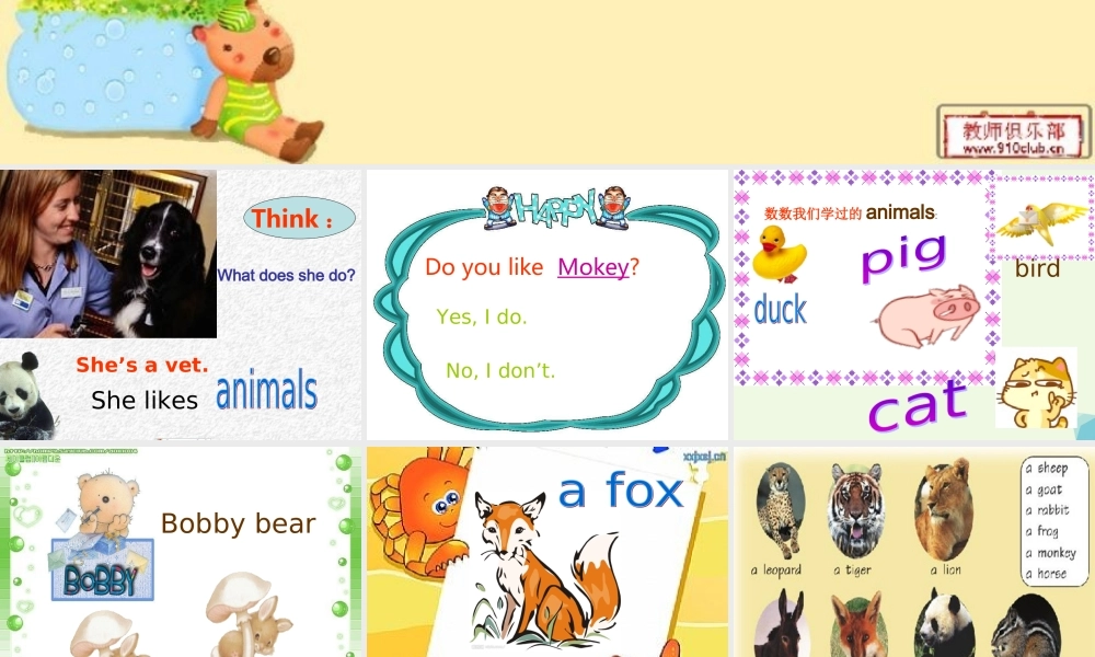 四年级英语上册 Unit 2 I like bobby课件 北师大版（一起）-北师大版小学四年级上册英语课件