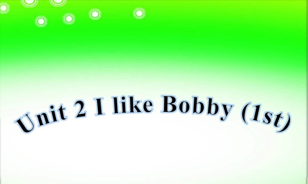 四年级英语上册 Unit 2 I like bobby课件1 北师大版（一起）-北师大版小学四年级上册英语课件