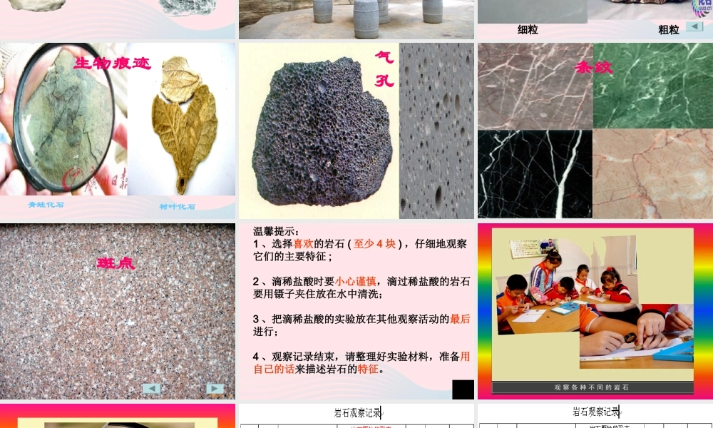 四年级科学下册 4 岩石和矿物 2 认识几种常见的岩石课件6 教科版-教科版小学四年级下册自然科学课件