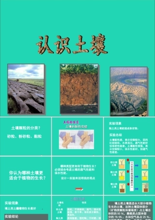 四年级科学下册 第一单元 第1课《认识土壤》课件3 鄂教版-鄂教版小学四年级下册自然科学课件