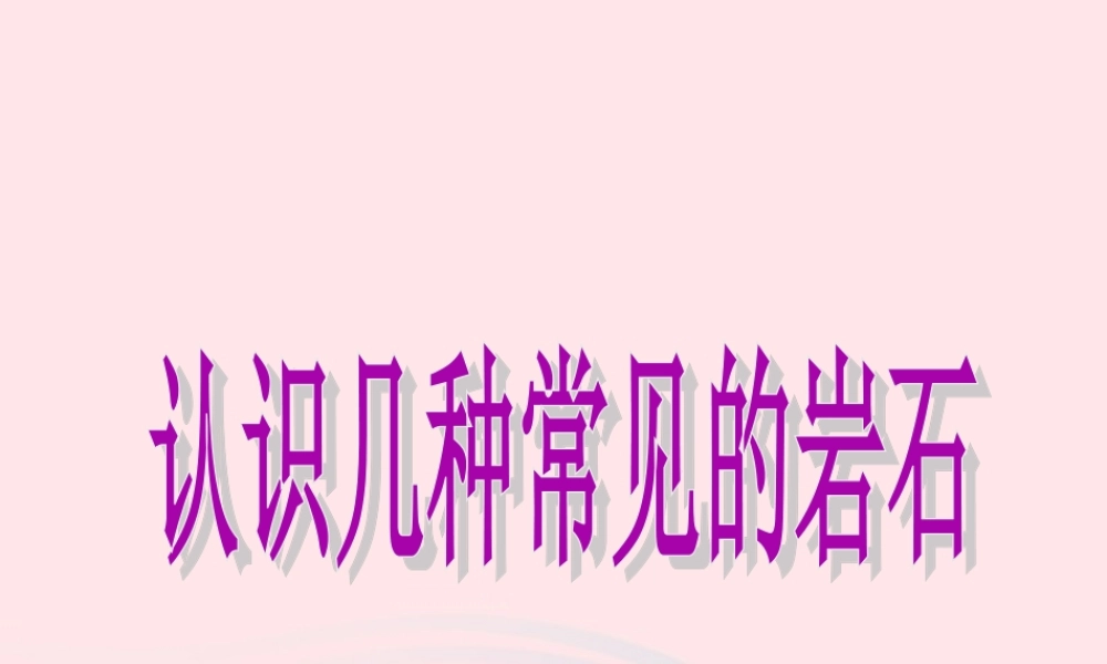 四年级科学下册 4 岩石和矿物 2 认识几种常见的岩石课件7 教科版-教科版小学四年级下册自然科学课件