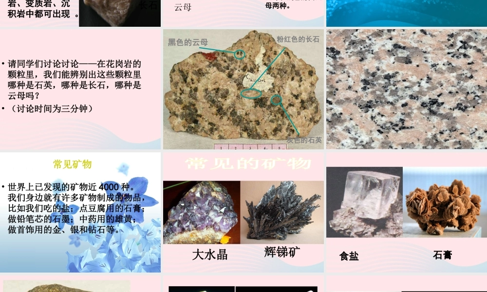 四年级科学下册 4 岩石和矿物 3 岩石的组成课件4 教科版-教科版小学四年级下册自然科学课件